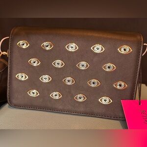 Betsey Johnson Evil Eye Studded Crossbody Bag